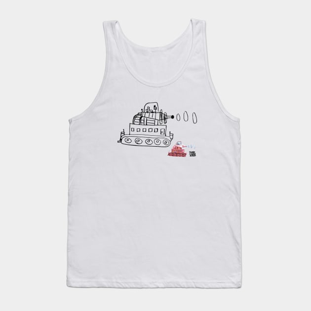 Bubble Machine Tank / Black Outline Tank Top by Things I Have Drawn